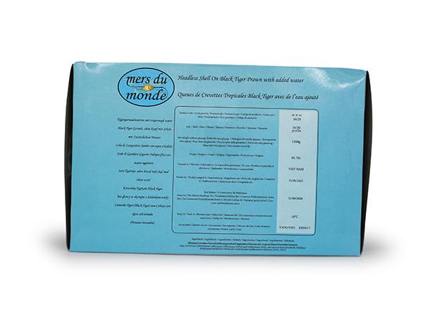 Premium Scampi Black Tiger HLSO, 16-20 Block, 1,8 kg, 70% Produktnummer: 72031