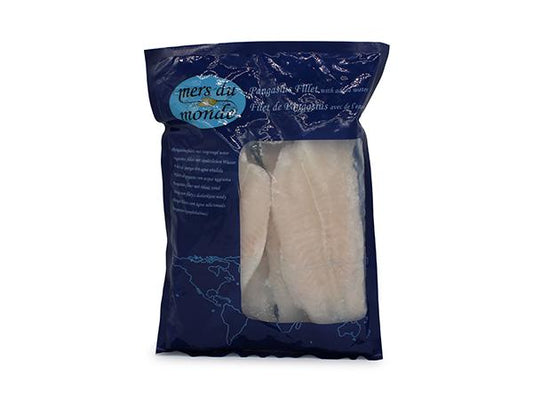 Premium Pangasius Fillet – 170/230g, IQF (1 kg Pakning, 80% Glasering, Frosset), Produktnummer: 71795