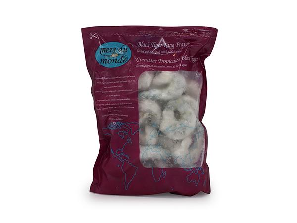 Premium Black Tiger Scampi 8-12 peeled , Frys, 1 kg pose, Frys, Produktnummer: 72021
