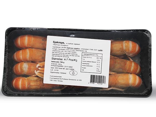 Premium Sjøkreps 4-7, 75%, 1 kg, Frys Produktnummer: 72023