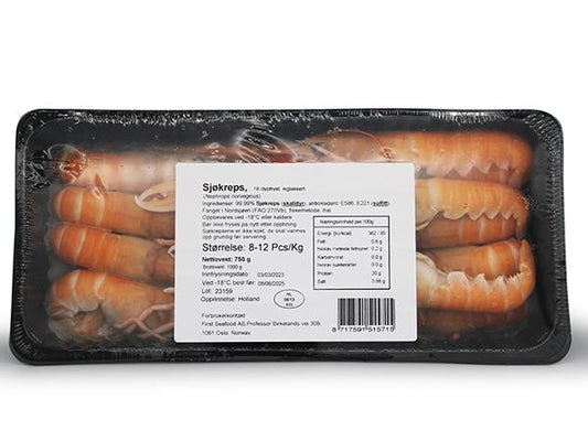 Premium Sjøkreps 8-12, 1 kg krt, Frys Produktnummer: 72024