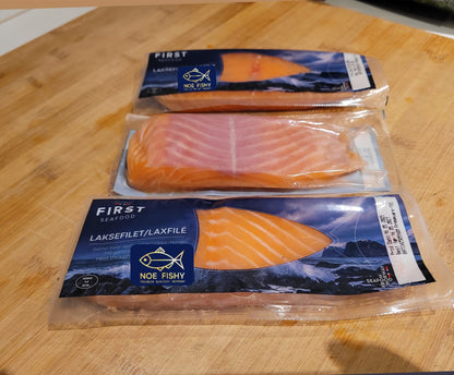 Premium Laksefilet 180gr porsjon u/skinn u/bein 900gr Produktnummer: 71715