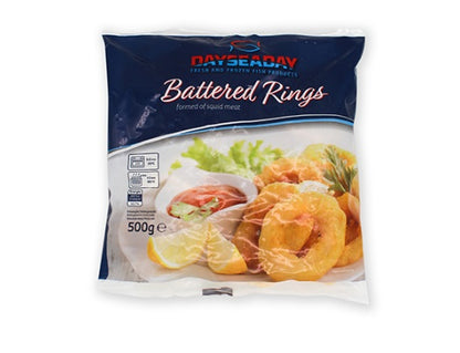 Premium Akkar blekksprut Ringer, Panert frys Produktnummer: 71855