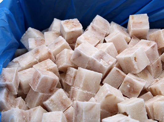 Premium Alaska Pollock Terninger 20x20x20mm, 5 kg krt , Frys. Produktnummer: 71867