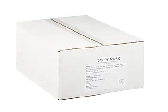 Premium Panert torsk 50g porsjoner, Frys 2x2,5kg 5 kg krt Produktnummer: 71789