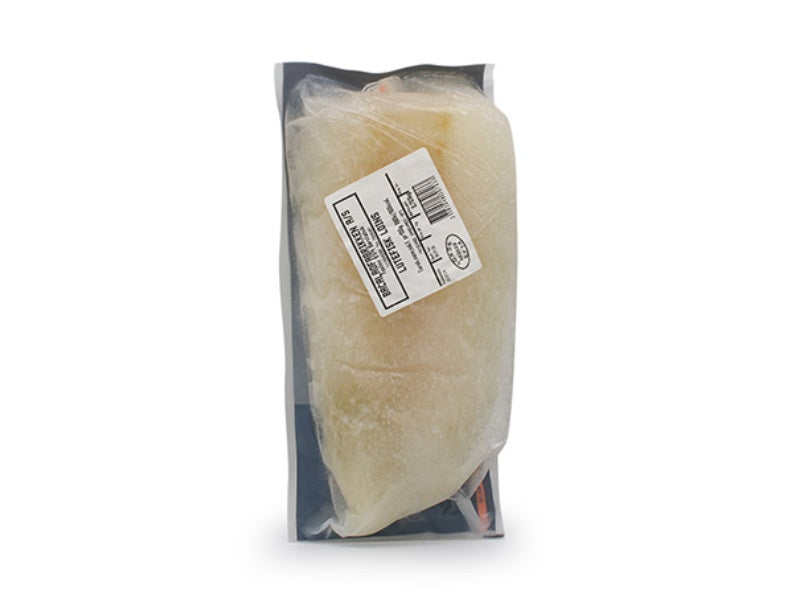 Premium Lutefisk Loin – Vakuumpakket, Bacalaofabrikken (Ca. 5 kg Kartong, Frosset) Produktnummer: 71812