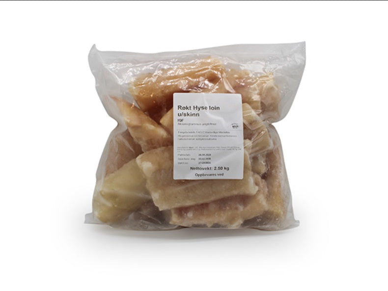 Premium Hyse Loin Røkt 120-140g, 2,5kg Frys,  Produktnummer: 751891