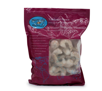 Premium Vannamei Scampi Renset 31-40, rå, frys, 1kg Produktnummer: 71817